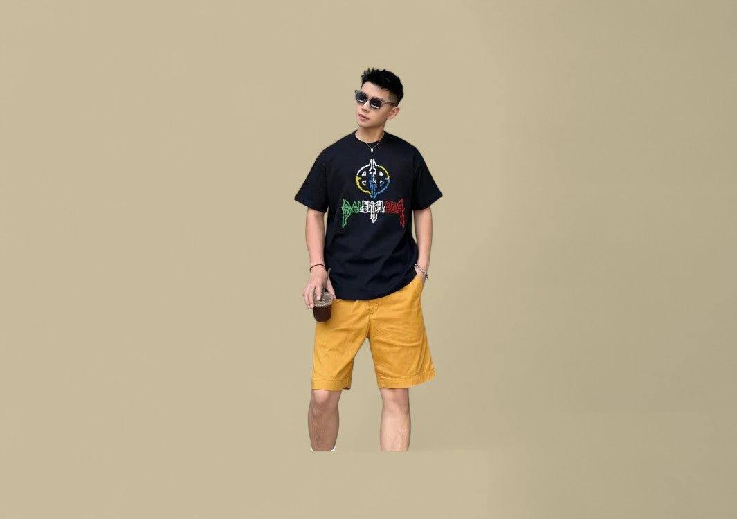 Balenciaga 24SS Colorful Logo T-Shirt (Black)