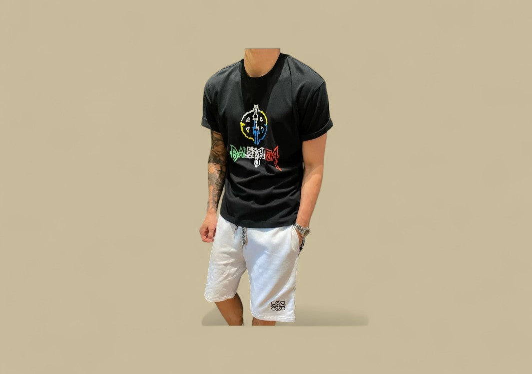 Balenciaga 24SS Colorful Logo T-Shirt (Black)