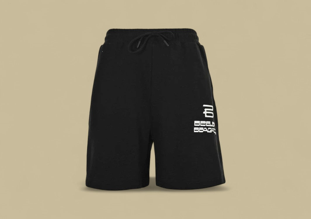 Balenciaga 24SS Cropped Soccer Logo Shorts - Black