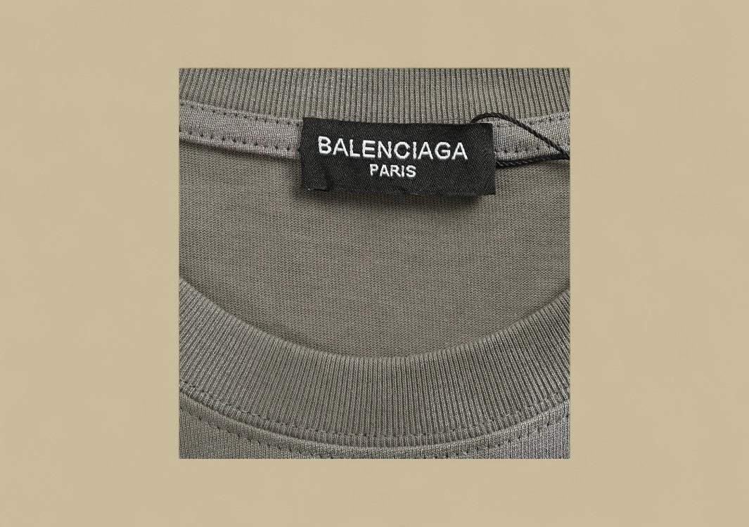 Balenciaga 24SS Embroidered Coca-Cola Logo Mud-Dyed T-Shirt – Grey