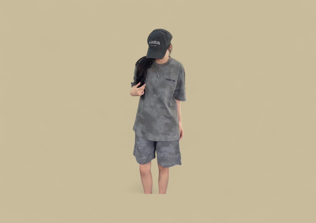 Balenciaga 24SS Embroidered Coca-Cola Logo Mud-Dyed T-Shirt – Grey
