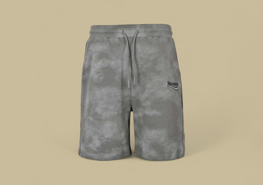 Balenciaga 24SS Embroidery Coca-Cola Logo Mud Dyeing Shorts – Charcoal Grey