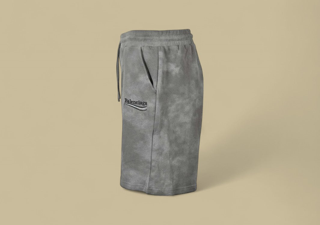 Balenciaga 24SS Embroidery Coca-Cola Logo Mud Dyeing Shorts – Charcoal Grey