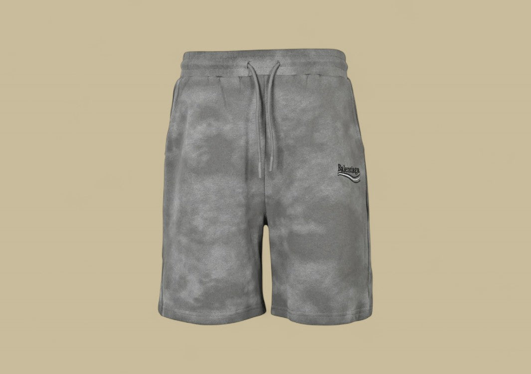 Balenciaga 24SS Embroidery Coca-Cola Logo Mud Dyeing Shorts – Grey