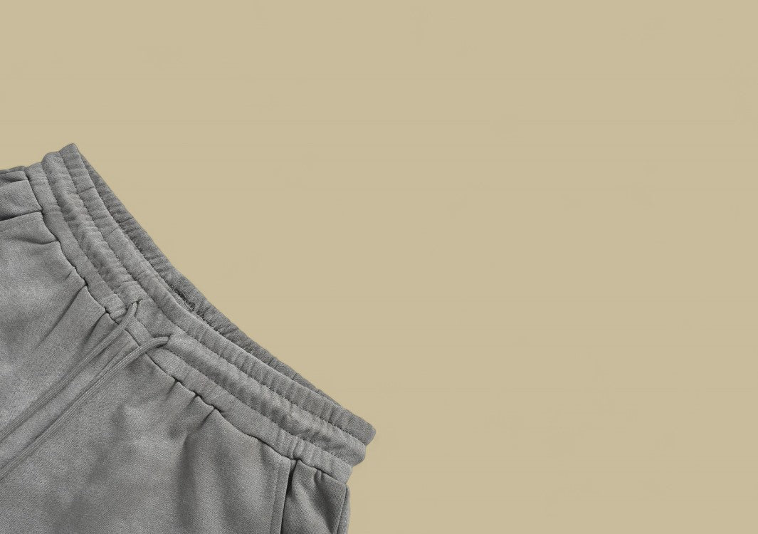 Balenciaga 24SS Embroidery Coca-Cola Logo Mud Dyeing Shorts – Grey