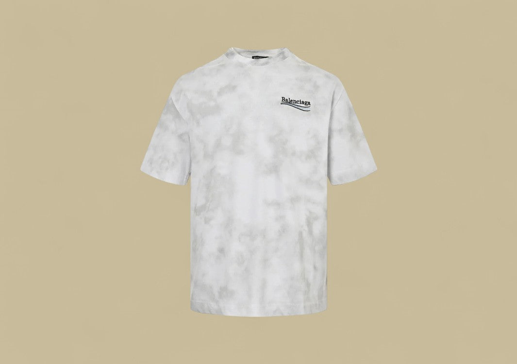 Balenciaga 24SS Embroidery Coca-Cola Logo Mud Dyeing T-Shirt – White Marble
