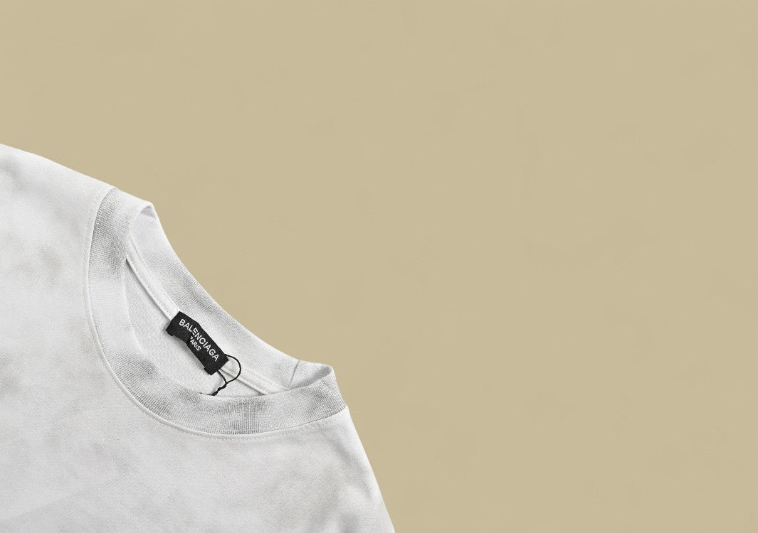 Balenciaga 24SS Embroidery Coca-Cola Logo Mud Dyeing T-Shirt – White Marble
