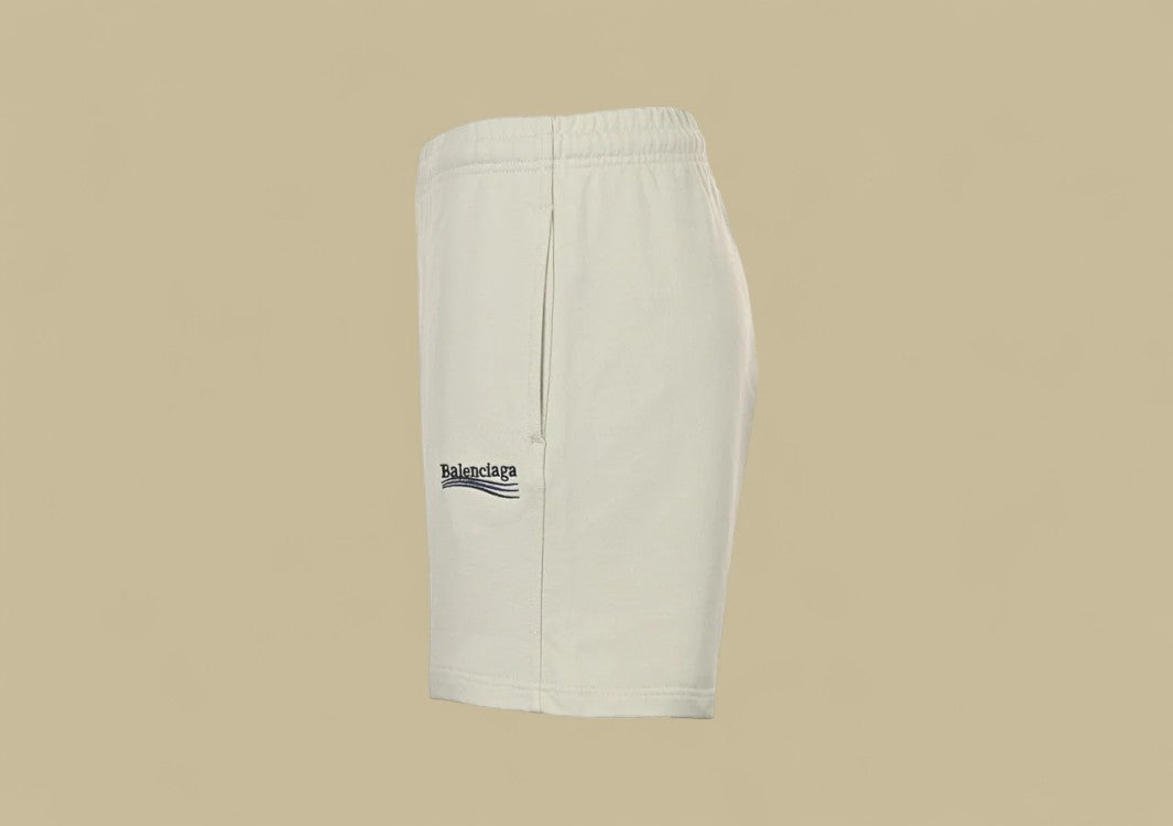 Balenciaga 24SS Embroidery Coca-Cola Logo Shorts – Beige