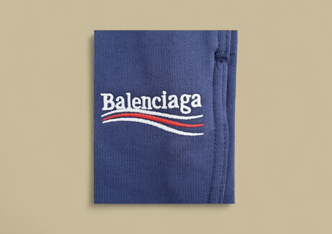 Balenciaga 24SS Embroidery Coca-Cola Logo Shorts – Navy Blue