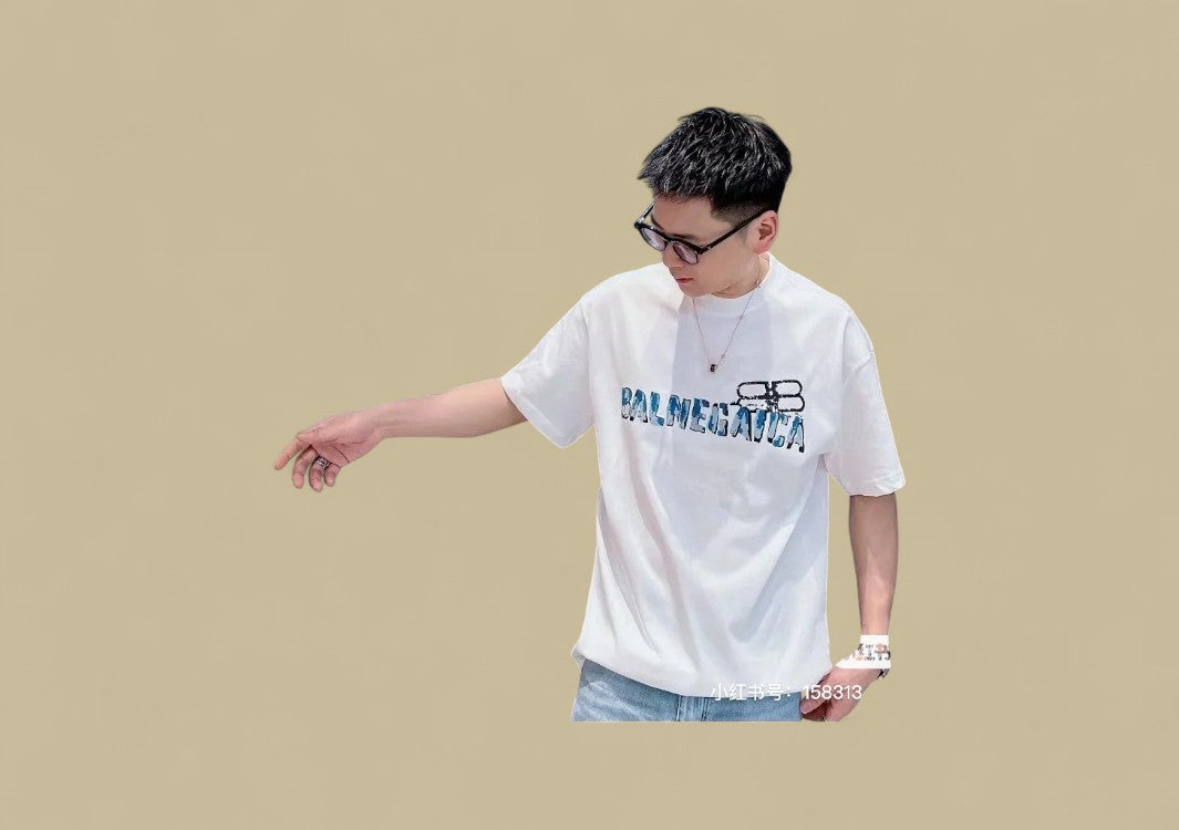 Balenciaga 24SS Graffiti Logo T-Shirt – White