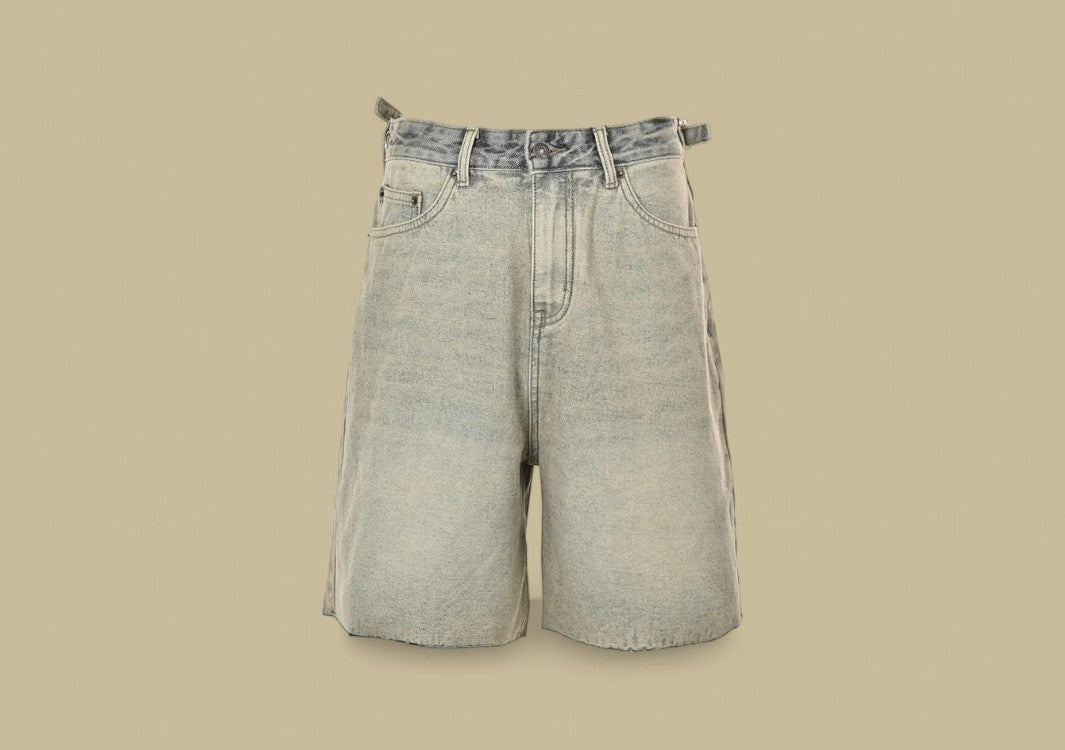 Balenciaga 24SS Inside Out Wash Denim Shorts