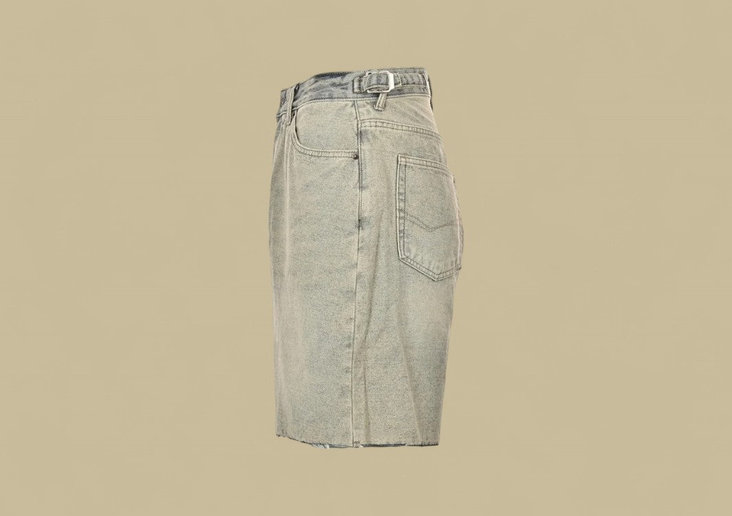 Balenciaga 24SS Inside Out Wash Denim Shorts