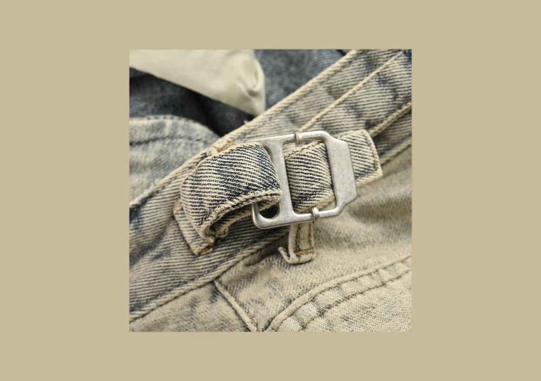 Balenciaga 24SS Inside Out Wash Denim Shorts