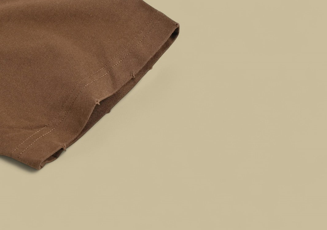 Balenciaga 24SS Mottled Coca-Cola Logo Distressed Wash T-Shirt – Brown