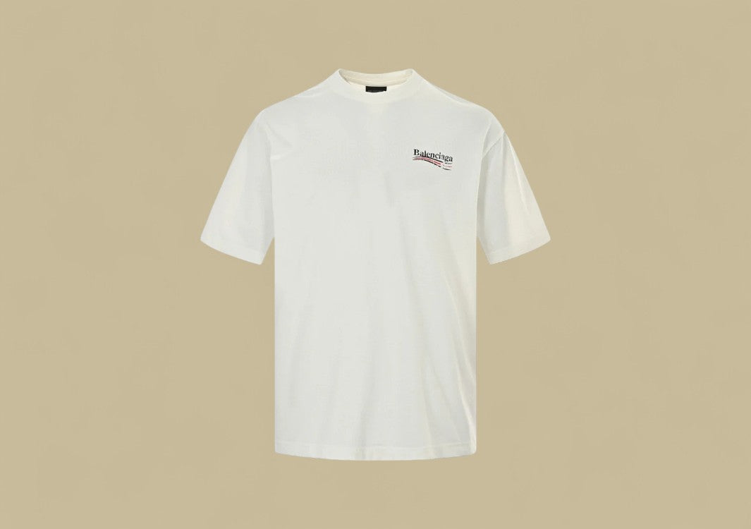 Balenciaga 24SS Mottled Coca-Cola Logo Distressed Wash T-Shirt – Off-White