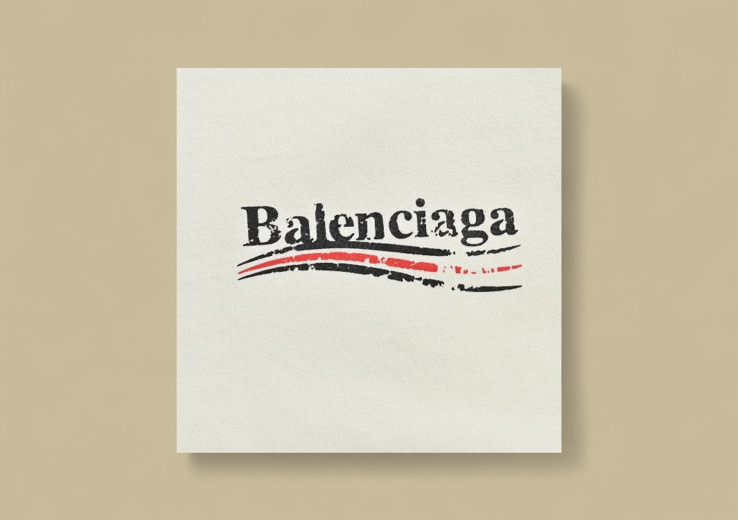 Balenciaga 24SS Mottled Coca-Cola Logo Distressed Wash T-Shirt – Off-White