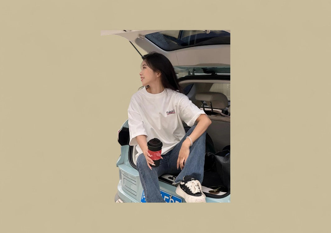 Balenciaga 24SS Mottled Coca-Cola Logo Distressed Wash T-Shirt – Off-White