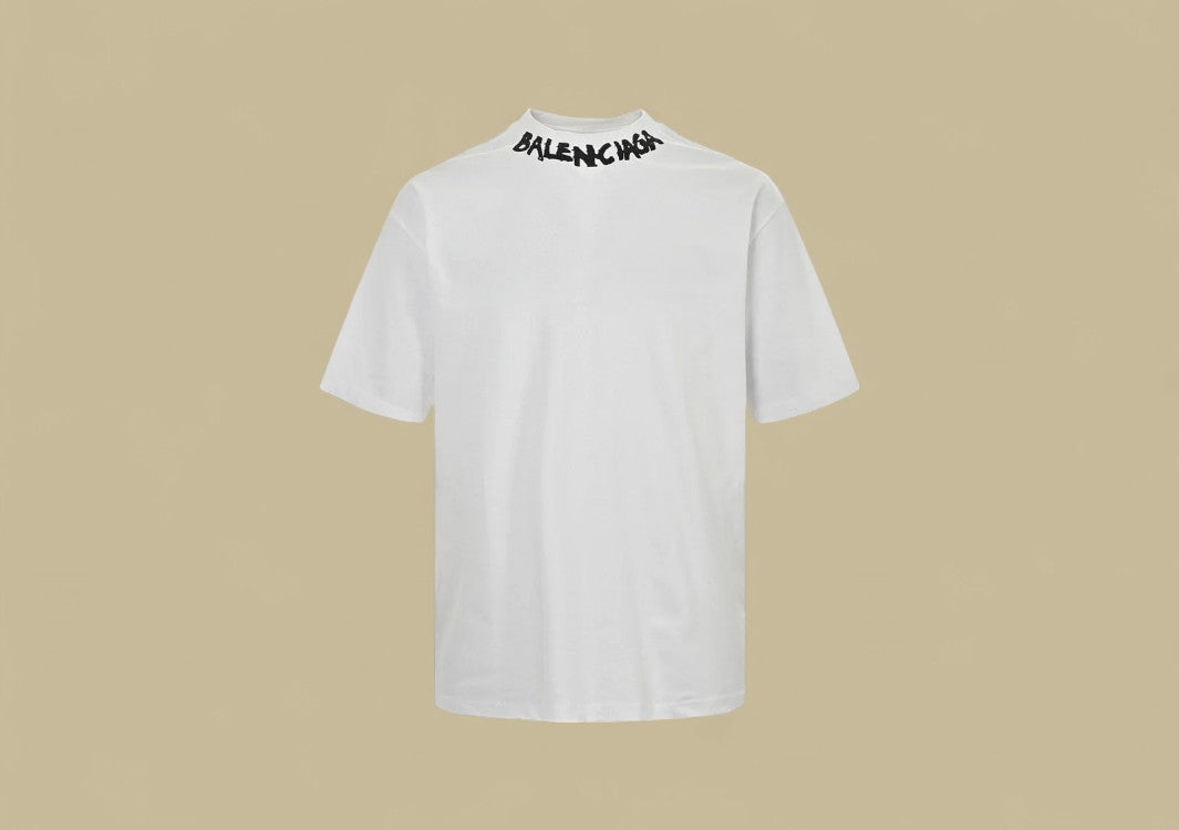 Balenciaga 24SS Neckline Graffiti Logo T-Shirt – White