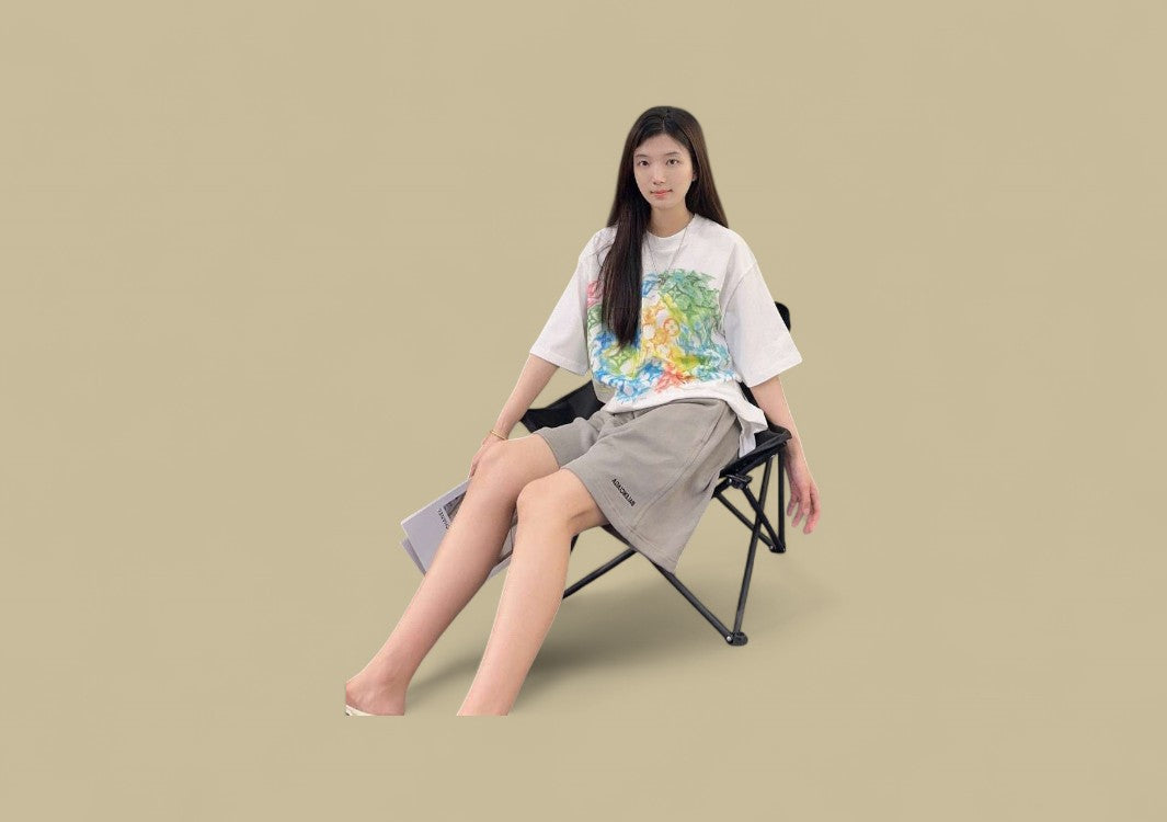 Balenciaga 24SS Reversal Embroidery Logo Shorts – Grey