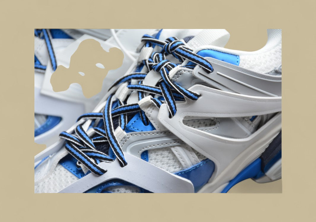 Balenciaga 3..0 Fashion Breathable Daddy Shoes White Blue
