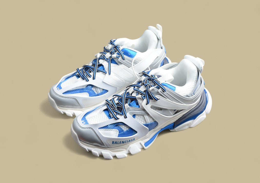 Balenciaga 3..0 Fashion Breathable Daddy Shoes White Blue