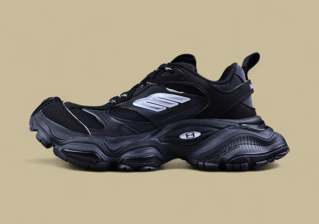 Balenciaga 3XL Sneaker – Triple Black with Silver