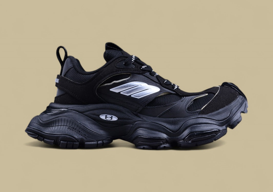 Balenciaga 3XL Sneaker – Triple Black with Silver