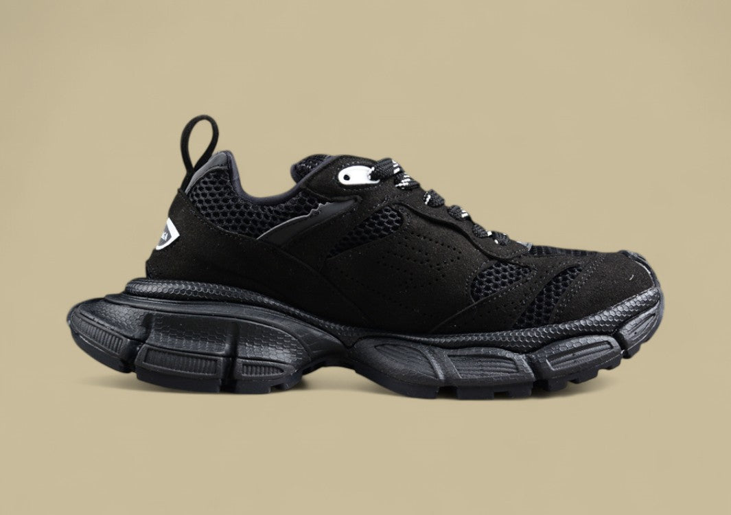 Balenciaga 3XL Sneaker in Triple Black Mesh/Suede