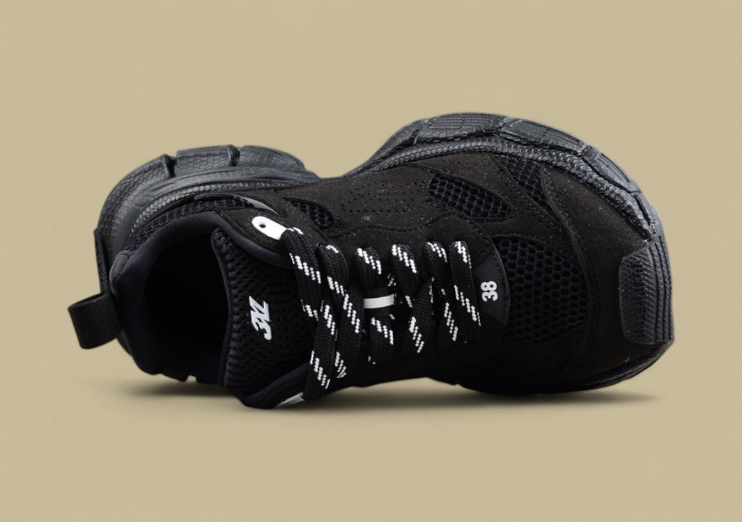 Balenciaga 3XL Sneaker in Triple Black Mesh/Suede