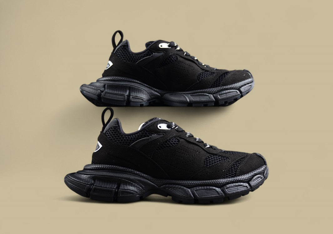 Balenciaga 3XL Sneaker in Triple Black Mesh/Suede