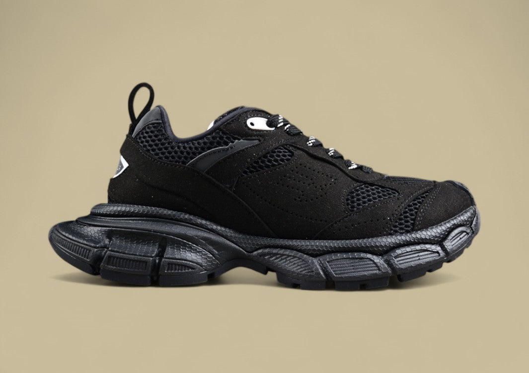 Balenciaga 3XL Sneaker in Triple Black Mesh/Suede