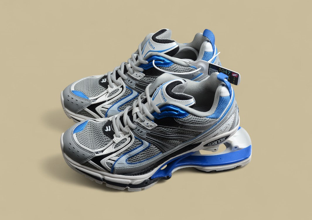 Balenciaga 6.0 Retro Slingshot Shoes Gray Blue