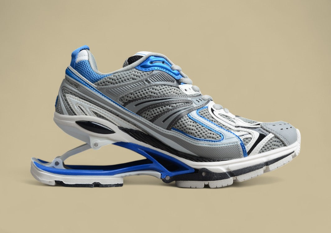 Balenciaga 6.0 Retro Slingshot Shoes Gray Blue