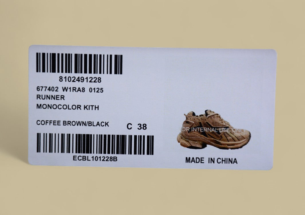 Balenciaga Beige and Black Mesh Runner Sneaker