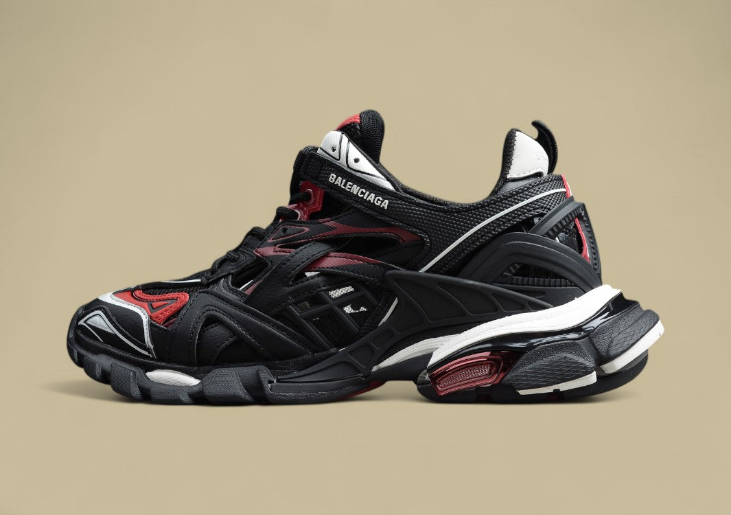 Balenciaga Black & Red Runner Sneaker
