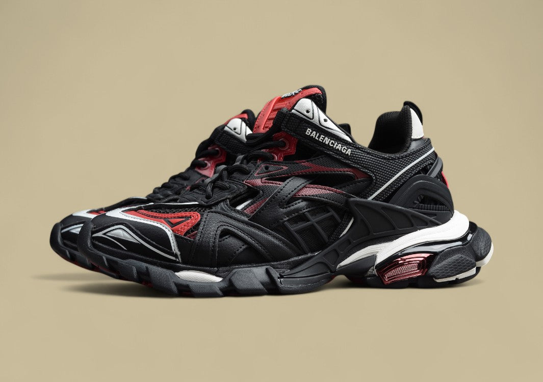 Balenciaga Black & Red Runner Sneaker