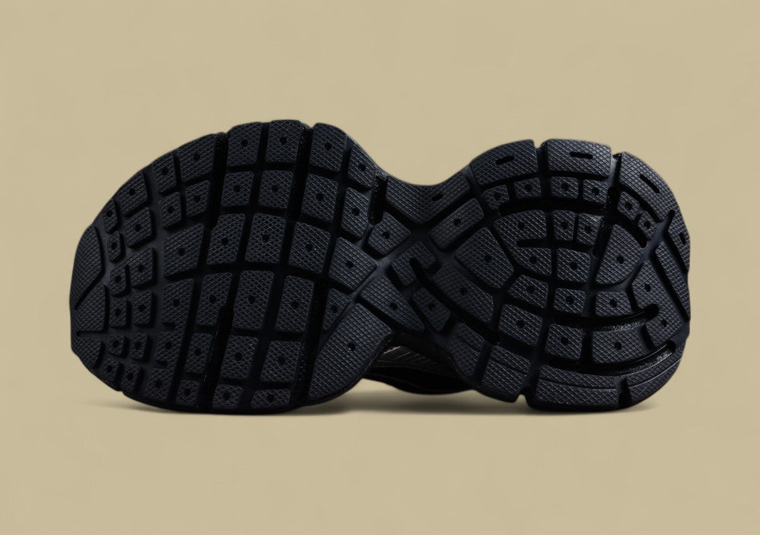 Balenciaga Black and Silver Mesh Runner Sneaker