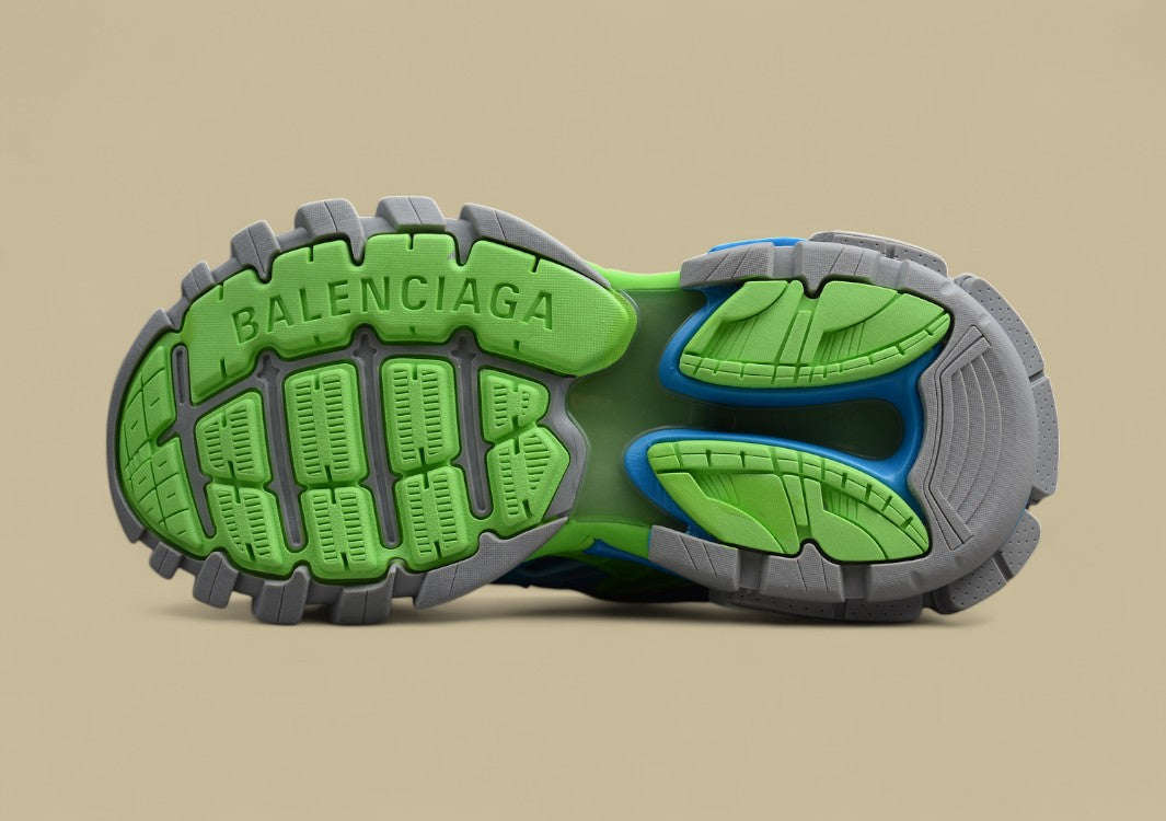 Balenciaga Blue & Green Runner Sneaker