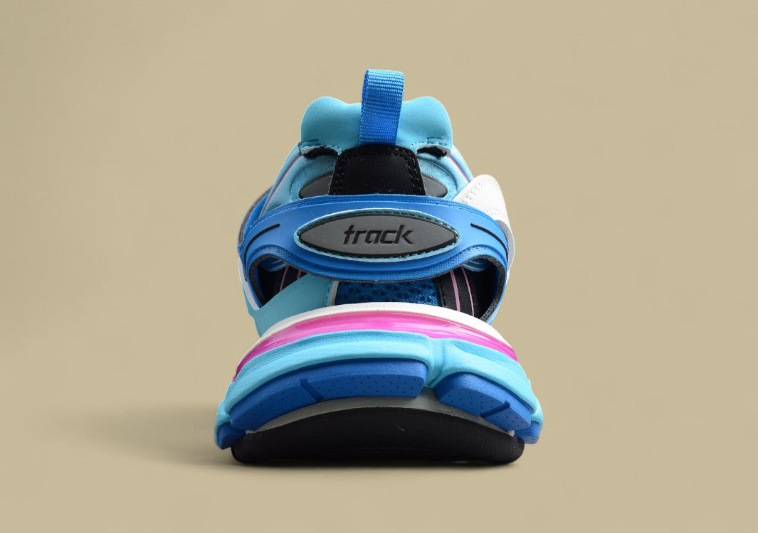 Balenciaga Blue & Pink Tech Runner Sneaker