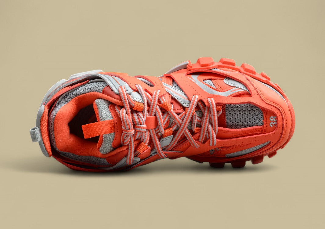Balenciaga Bright Orange & Grey Runner Sneaker