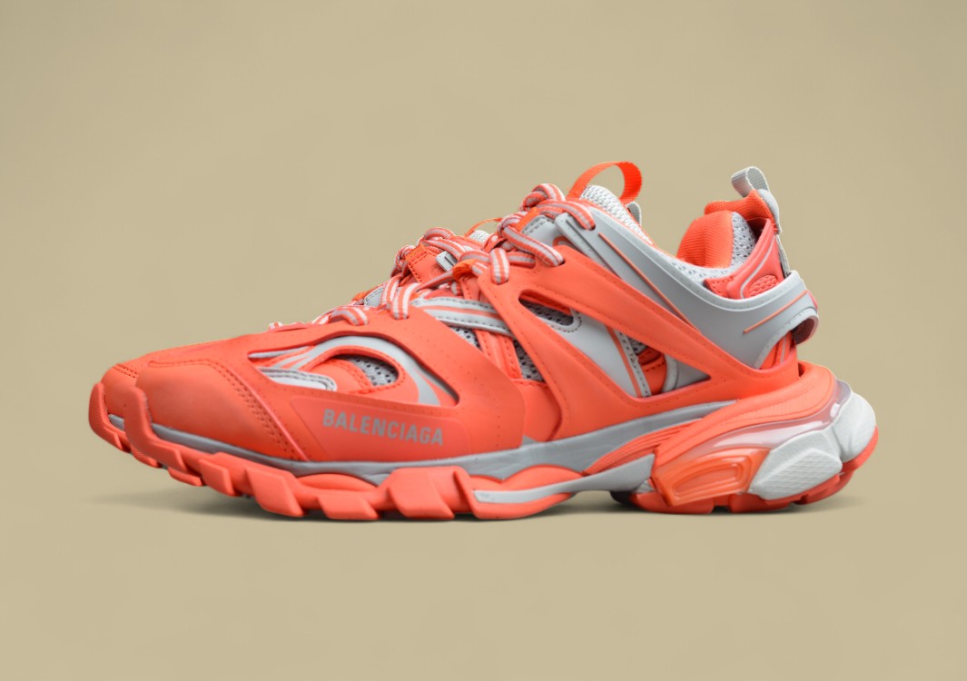 Balenciaga Bright Orange & Grey Runner Sneaker