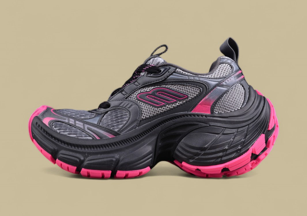 Balenciaga Cargo Sneaker – Black/Grey with Hot Pink