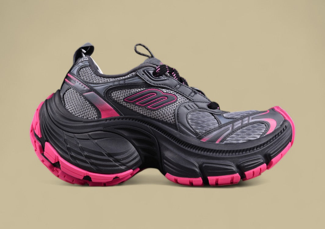 Balenciaga Cargo Sneaker – Black/Grey with Hot Pink