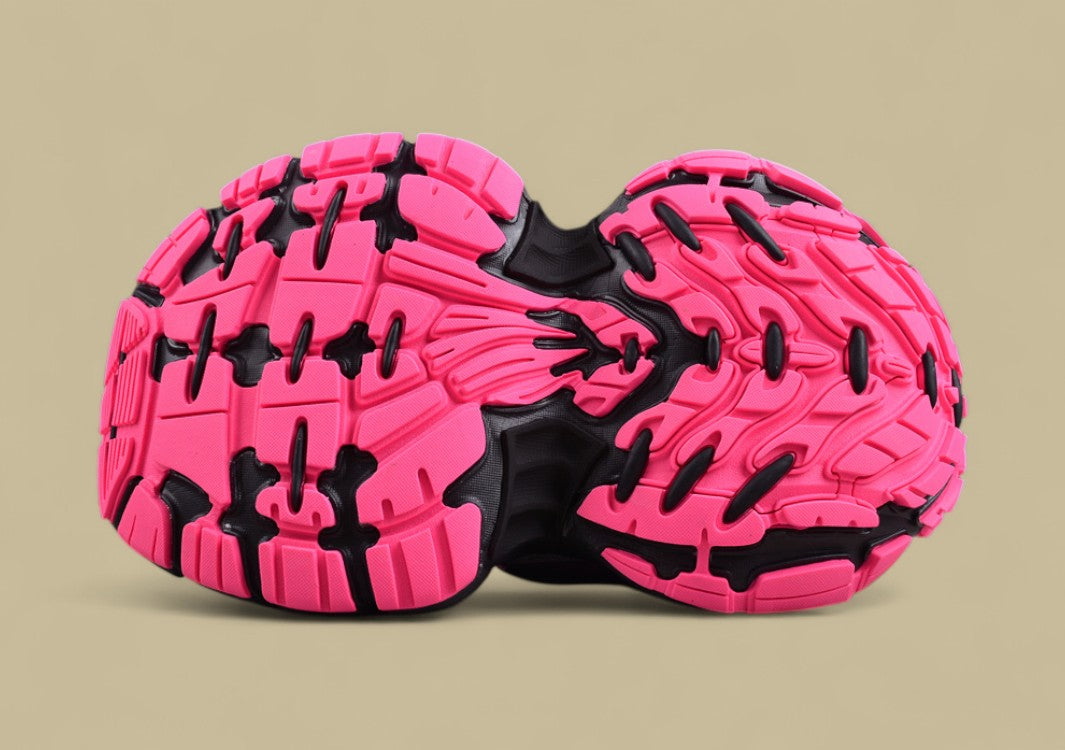 Balenciaga Cargo Sneaker – Black/Grey with Hot Pink