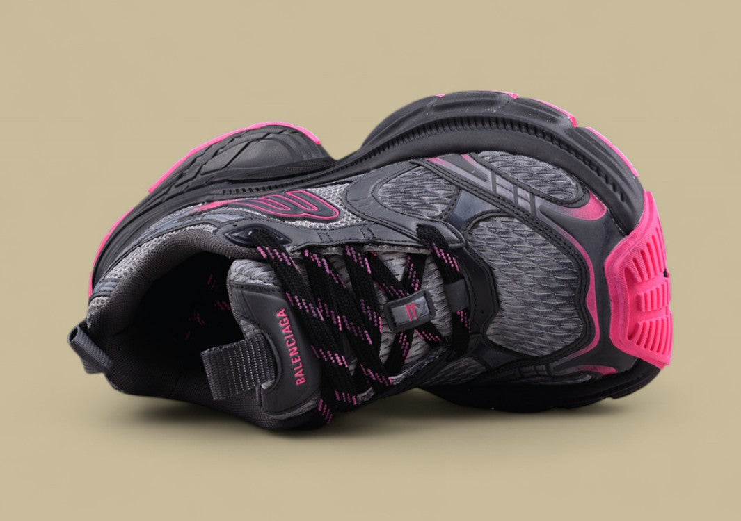 Balenciaga Cargo Sneaker – Black/Grey with Hot Pink