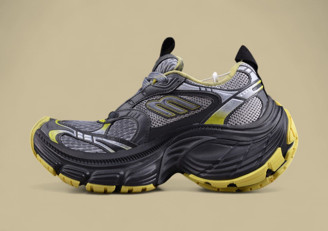 Balenciaga Cargo Sneaker – Black/Grey with Yellow