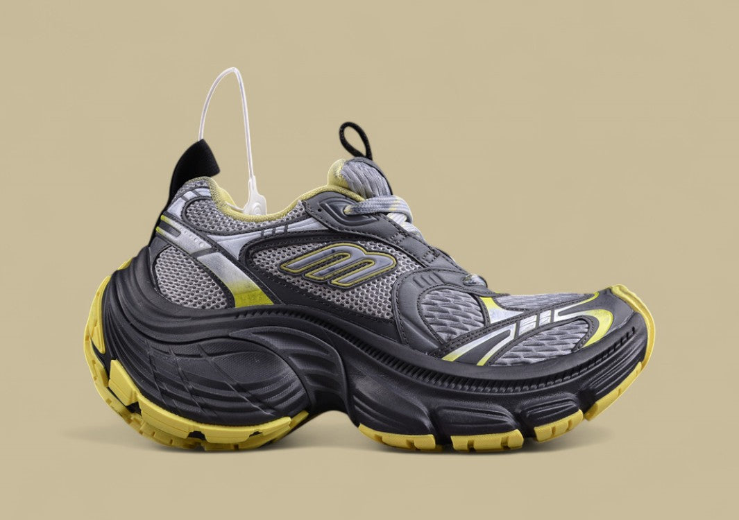 Balenciaga Cargo Sneaker – Black/Grey with Yellow