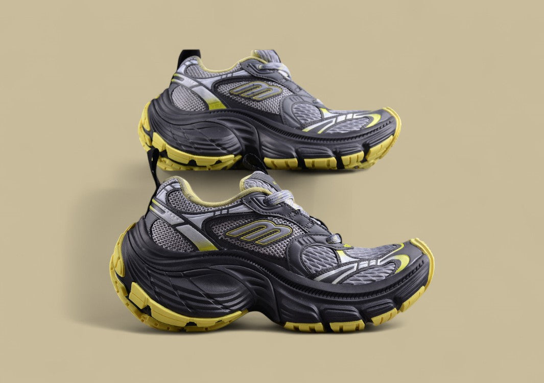 Balenciaga Cargo Sneaker – Black/Grey with Yellow