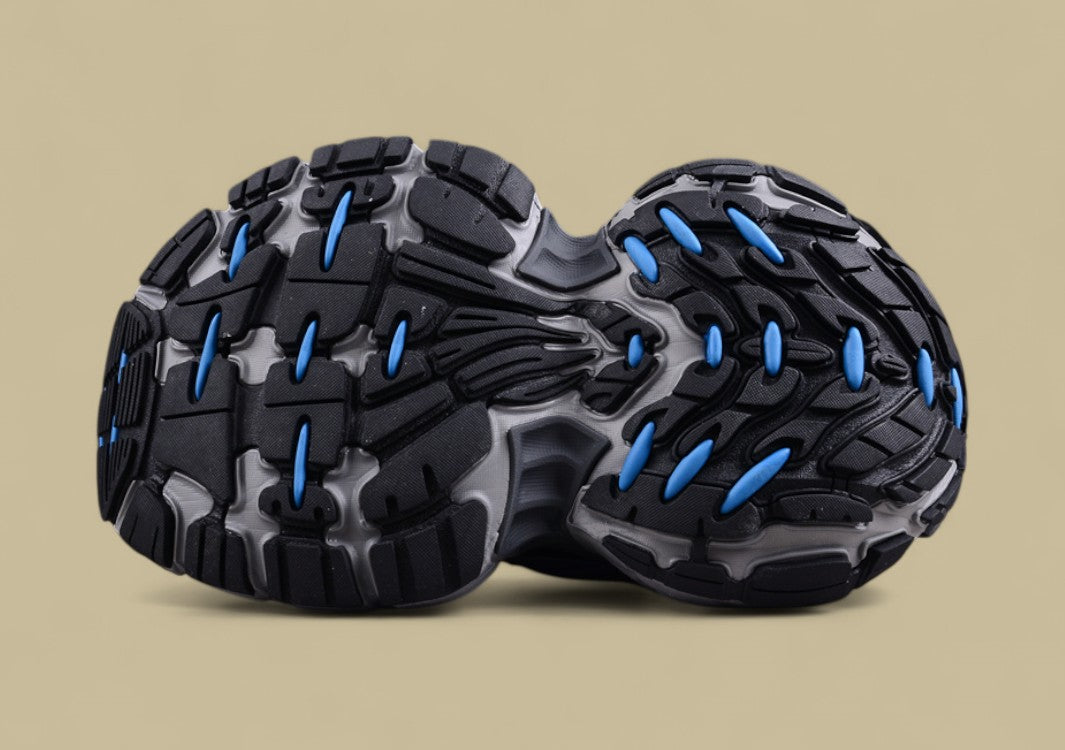 Balenciaga Cargo Sneaker – Black/Grey with Blue