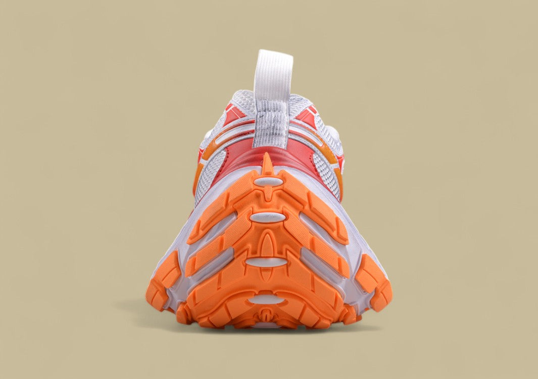 Balenciaga Cargo Sneaker – White/Orange with Red